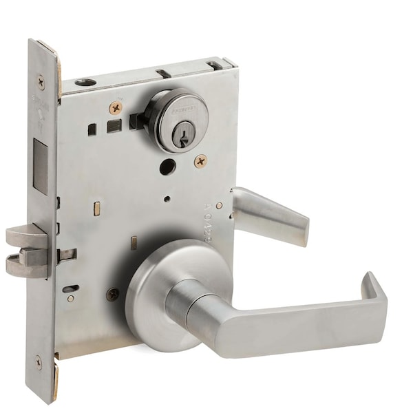 Schlage Classroom Security Mortise Lock with Deadbolt, 06B Design, Satin Chrome L9457P 06B 626 - main